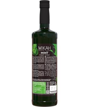 Mikah - Premium Flavors - Mint (Menta) x2 | Sirop pour boissons et desserts | Usage professionnel | 2 bouteilles de 1 litre (2x1000ml) - Buy Online on GoSupps.com