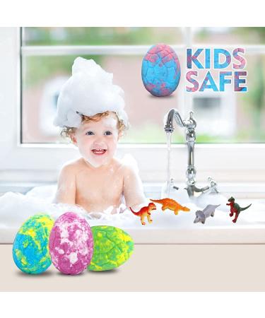 Bath Bombs for Kids - 12pc Bulk Dinosaur Egg Fizzies with Toys Inside | Gentle & Safe for Boys and Girls | Birthday, Easter, Christmas Gift - Buy Online on GoSupps.com