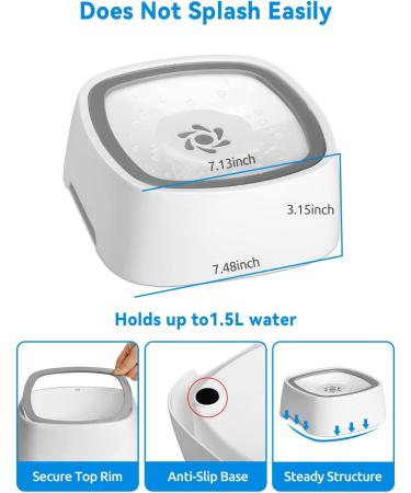 Weinidasi WassernaPf for Dogs - 1.5L Water Stake for Cats/Dogs | Portable Anti-Slab Drinking Trinker - Perfect for Home & Travel - Buy Online on GoSupps.com