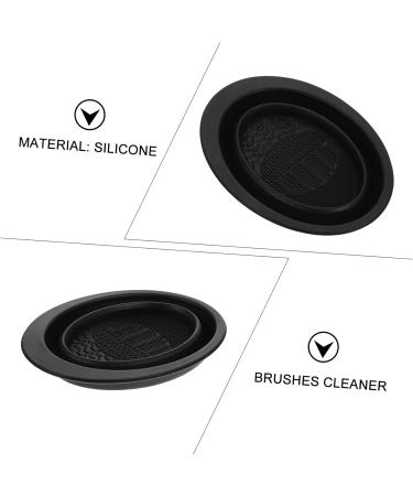 FRCOLOR Cleanser of makeup brush foundation brush cleaner pad foldable makeup brush bowl brush scrubber holder makeup brush washing bowl makeup gadgets creative brush not hurt Silica gel - Buy Online on GoSupps.com