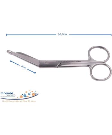 High-Quality Faude Bandage Scissors - Extra Sharp Stainless Steel (14.5cm) for Bandages & Plasters - Ideal for Medical & Emergency Use - Buy Online on GoSupps.com