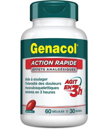 Genacol Fast Action | Fast Relief of Back Pain and Muscle Pain | Turmeric Curcumin Black Sesame Seed Oil and Boswellia | Plant-Based Softgels (60 Softgels) 1 count (Pack of 60) - Buy Online on GoSupps.com