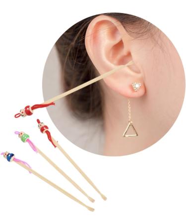 10Pcs Cartoon Doll Bamboo Earpick Spoon Set for Safe Earwax Removal - Buy Online on GoSupps.com