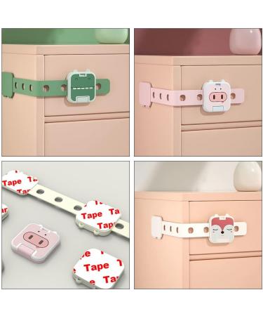 Adjustable Child Safety Locks - 6 Pcs Cupboard Locks for Cabinets, Drawers, Appliances - Easy Installation, No Tools Needed - Buy Online on GoSupps.com