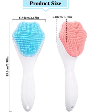 Silicone Face Scrubber Exfoliating Brush 2 Pack - Gentle Manual Facial Cleansing & Blackhead Scrubber for Deep Skin Pore Cleansing - Buy Online on GoSupps.com