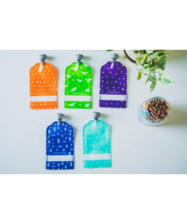 Simple Modern Baby Food Pack | 10-Pack Reusable Squeezing Bags | BPA-Free | Joey Collection | 148ml - Assortment 1 - Buy Online on GoSupps.com