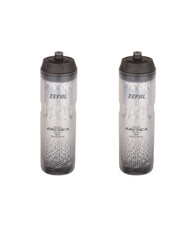 Zefal Pack Arctica 75 - double pack 750 ml bike drinking bottles - isothermal bicycle bottle - odorless and waterproof - BPA -free sports bottle - silver/black silver/black 2 x 750ml - Buy Online on GoSupps.com