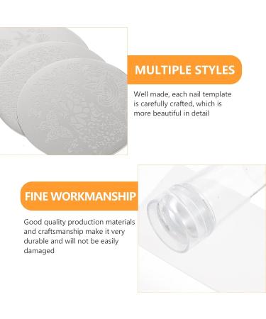 minkissy 1 Set Nail Plate Nail Print Tool Nail Art Stamping Nail Jelly Stamper Nail Image Plate Nail Art Images Silicone Nail Tools Nail Printing Template Image Board Steel Plate Manicure - Buy Online on GoSupps.com