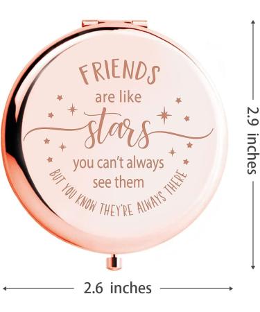 WHING Friendship Travel Compact Makeup Mirror - Perfect Gift for Women, Sister, Friends, and Coworkers | Birthday, Thanksgiving - Buy Online on GoSupps.com