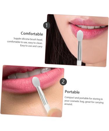 minkissy Facial Tools 2 Sets Lip Gloss Brush Face Tools Lip Applicator Wands Eyeshadow Makeup Brush Lip Care Applicator Make up for Face White Silica Gel Miss Eye Shadow Brush - Buy Online on GoSupps.com