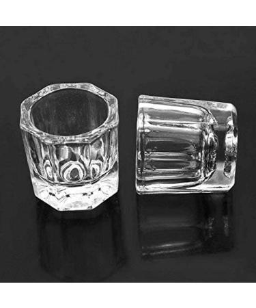2pcs Nail Acrylic Liquid Cups Powder Dish Replacement Glass Crystal Cups Polish Glassware Tools (Octogonal) Powder Dappen Dish - Buy Online on GoSupps.com