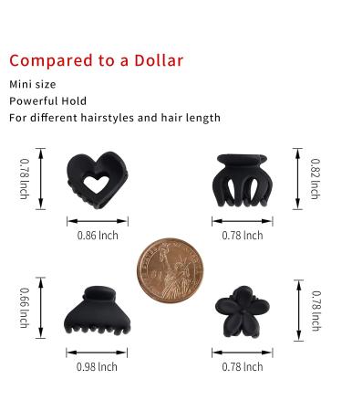 FRDTLUTHW Small Flower Hair Claw Clips Black 20 Pack - Mini Hair Clips for Women and Girls - Buy Online on GoSupps.com