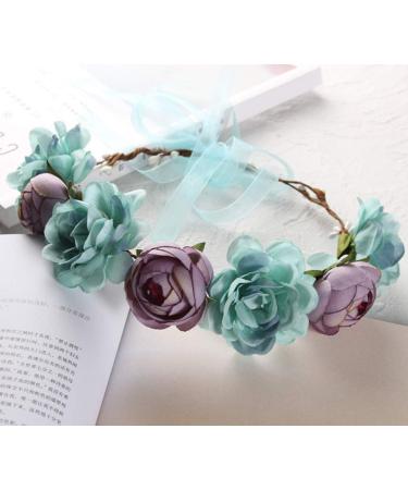 Moamun 3PCs Handmade Flower Floor Crown | Bridal Floral Halo Headband for Weddings & Photo Shoots - Buy Online on GoSupps.com