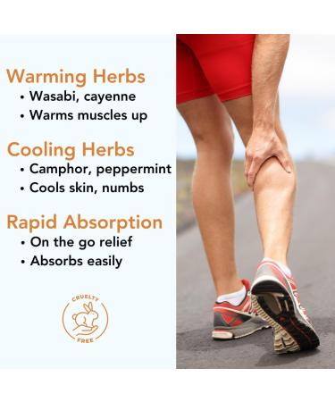 Sore Muscle Relief Heat Balm - Warming & Cooling Muscle Rub for Men & Women | Made in USA | Travel Size Menthol Muscle Relaxer - Buy Online on GoSupps.com