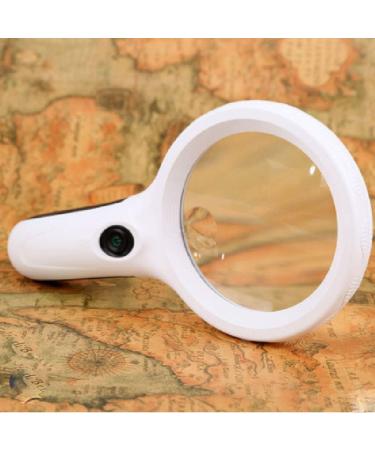 Magnifiers 20 Times Handheld Reading Optical Magnifying Glass 8 LED Lights Old 90MM Large Lens 30 Times with Purple Light Reading Aids - Buy Online on GoSupps.com