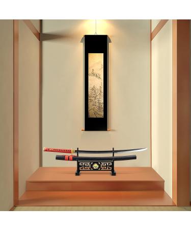 Ekkhysis 2-Tier Sword Stand Holder for Katana, Samurai Sword, Rapier, Light Saber - Display Hanger for Cosplay Blades, Tanjirou Demon Slayer, Genshin Impact - Padded Hooks for Secure Storage - Buy Online on GoSupps.com