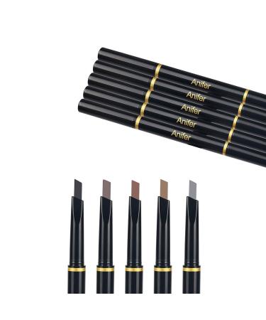 Anifer Waterproof Eyebrow Pencil - Retractable Dual-End Makeup in Black | Long-lasting & Smudge-proof - Buy Online on GoSupps.com