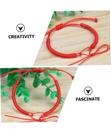 WRITWAA 16 Pcs Buddhist Red Bracelet Dainty Bracelets Red DIY Bracelet Hand Jewelry Woven Bracelets Bulk Bracelets Adjustable Red Braided Bracelets Men and Women Rope Manual Accessories 12x12cmx5pcs Redx5pcs - Buy Online on GoSupps.com