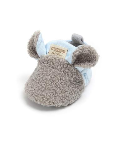 LACOFIA Baby Boys Girls Anti-Slip Soft Sole Winter Warm Booties 6-12 Months Gray - Buy Online on GoSupps.com