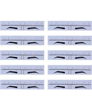 Professional Eyebrow Measurement Position Ruler Guide Device Achieve Balanced Brow Shape Makeup Measure Stencil 10 Pack Multi-color - Buy Online on GoSupps.com