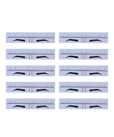 10Pcs Eyebrow Ruler Microblading Semi Permanent Eyebrow TattooPosition Ruler Guide Makeup Measure Stencil Shaping Tool Permanent Eyebrow Measuring Tool Shaping Aid Measurement Ruler Stencil Ruler