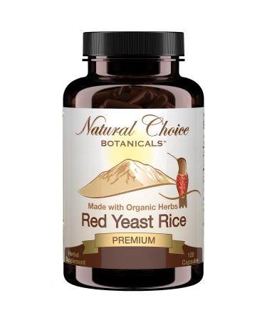 Certified Organic Red Yeast Rice Supplement - 120 Capsules, 2 Month Supply