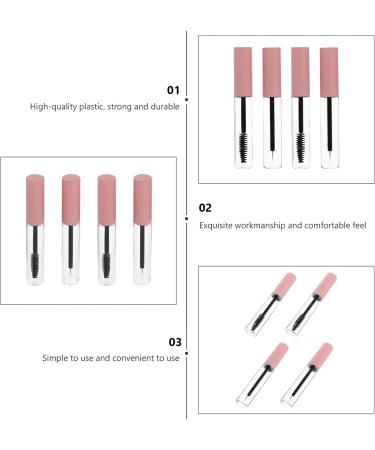 OHPHCALL 12 Pcs Eyeliner Stick Makeup Travel Containers Eyelash Cream Bottle Transparent Mascara The Pet Pink - Buy Online on GoSupps.com