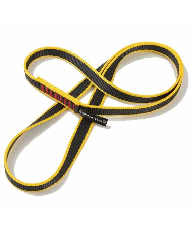 XINDA 16mm Nylon Sling Climbing Runner 22kN/4840lb CE UIAA Certified, Sewn Runner for Rock Climbing, Mountaineering, Rappelling, Hiking, Emergency Gear yellow 47inch/120cm 3pcs