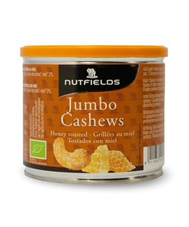 Nutfields Organic JUMBO Cashews | Honey Roasted | Organic Gourmet | 135 g