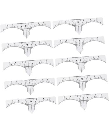FOMIYES 10pcs Set Eyebrow Measure Ruler Sticker Guide Microblading Eyebrow Ruler Stickers Disposable - Buy Online on GoSupps.com