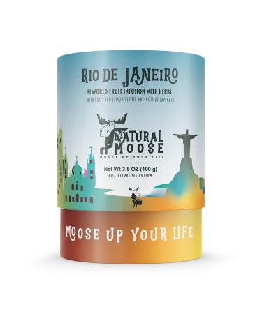 Global Natural Moose Tea Trotters | Premium Loose Leaf Tea | Rio De Janeiro | Roses and Lemon | 100g Rio De Janeiro | Roses and Lemon 100 g (Pack of 1)