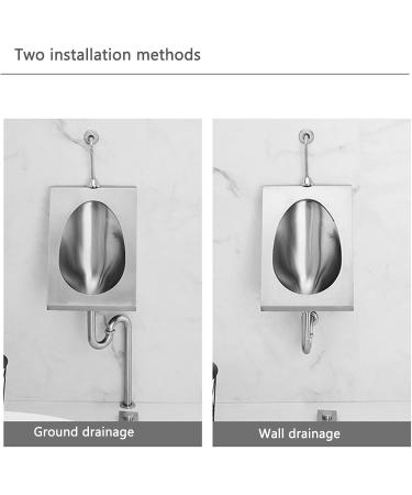 304 Stainless Steel urinals Induction Wall-Mounted Drainage Public Toilet urinals Square Wall-Mounted Men's urinals Bathroom Accessories for Homes Hotels Schools - Buy Online on GoSupps.com