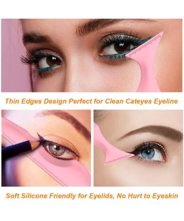 URGINO 5 in 1 Silicone Eyeliner Stencils - Reusable Winged Liner for Eyes - Pink - Buy Online on GoSupps.com