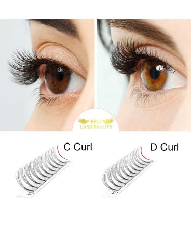 Premade Volume Eyelash Extensions 8D-D-0.07 | Short Stem Fans 9-20mm | C & D Curl Volume Lash Extensions - Buy Online on GoSupps.com