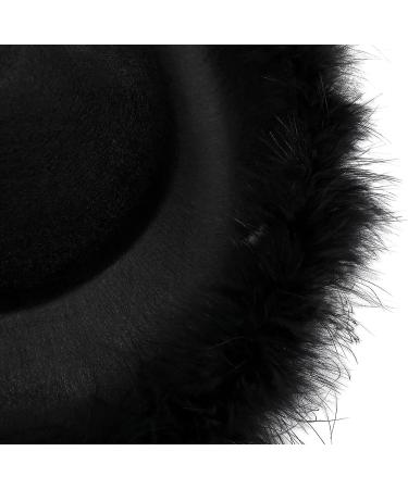 Pink Feather Boa Cowgirl Hat for Teens & Women - Ideal for Bachelorette & Cowboy Themed Parties | Black - Buy Online on GoSupps.com