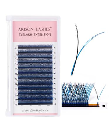 Navy blue YY Eyelash Extension Lashes D Curl 0.07mm  8-15mm Faux Mink Cluster Lash Extensions Soft Y Lashes Extensions Premade (8-15MM  0.07-D Navy blue)