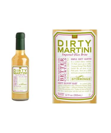 Stirrings All Natural Dirty Martini Cocktail Mixer - 12oz Bottle (Pack of 3) - Buy Online on GoSupps.com