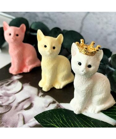 2Pcs Mini 3D Kitten Candle Molds - Silicone Chocolate Candy Fondant Mold for Cake Decorating - Resin Epoxy Casting Clay Mould - Buy Online on GoSupps.com