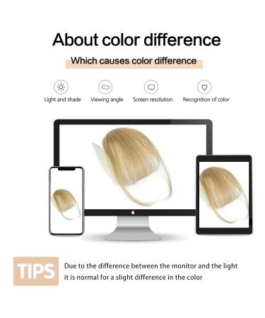 Clip In Bangs - Real Human Hair Ash Blonde Clip On Fringe Extensions for Women | Wispy Air Curtain Bangs Hairpieces - Buy Online on GoSupps.com