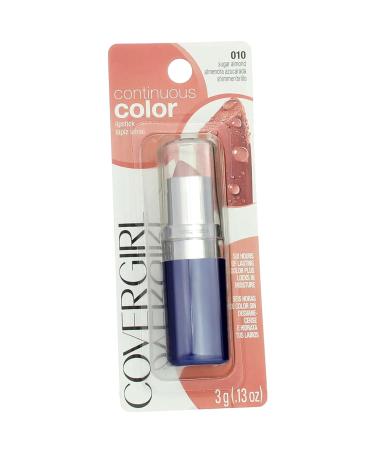CoverGirl Continuous Color Lipstick Sugar Almond 010 - Pack of 5 | 0.13 oz each - Buy Online on GoSupps.com