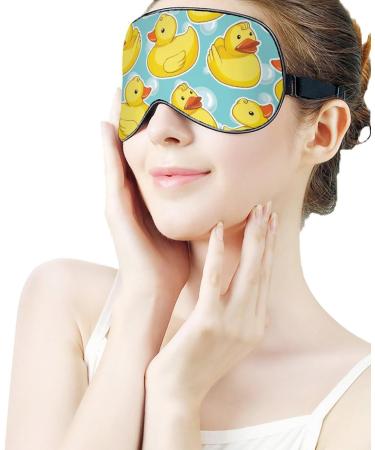 Yellow Duck Bubble Sleep Mask Eye Cover - Adjustable Strap, Lightweight Blindfold for Nighttime, Travel, Napping - Men, Women - Buy Online on GoSupps.com
