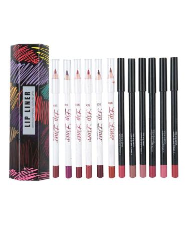 12 Colors/Set Matte Lip Liner Waterproof Long Lasting Matte Lipstick Sexy Lip Liner Pencil Makeup Cosmetic Beauty