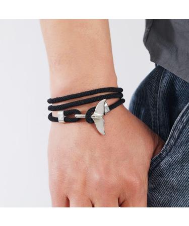 Shop OralGos Multilayer Milan Viking Bracelet & Whale Tail Bracelet for Men | Beach Jewelry in Blue - International Shipping Available - Buy Online on GoSupps.com