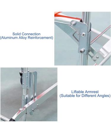 Yclty Collapsible Lightweight Ambulance Stair Chair - Portable Foldable EMS Medical Lift for Seniors - Aluminum Design with Soft Orange Back - Buy Online on GoSupps.com