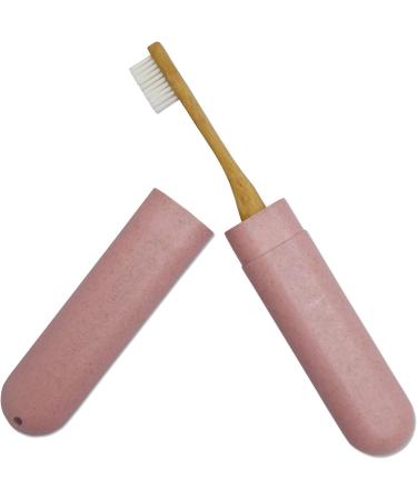 Dental Aesthetics Eco Wheat Straw Toothbrush Travel Case x 1 (Pink) - Buy Online on GoSupps.com
