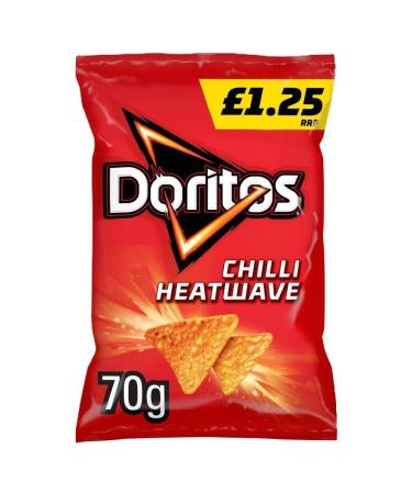 Doritos Tortila Sharing Crisps (15 x 70g CHILLI HEATWAVE)