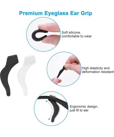 Oikabio 12 Pairs Non-Slip Eyeglass Grips | Silicone Eyeglass Retainers & Holders for All Eyeglasses - International Shipping Available - Buy Online on GoSupps.com