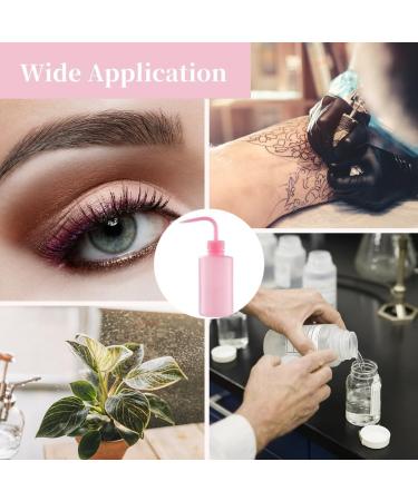 Set of 6 eyelash wash bottles with curved nozzle and leak-proof cap ideal for rinsing eyelashes and laboratory use 250 ml - Buy Online on GoSupps.com