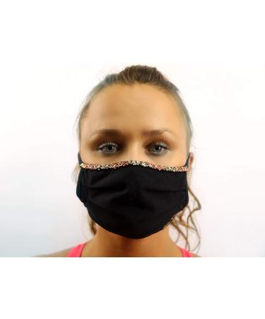 Washable Black Pearl Face Masks - 3 Layers 100% Cotton Breathable & Reusable | Fashionable UK Face Masks for International Shipping - Buy Online on GoSupps.com