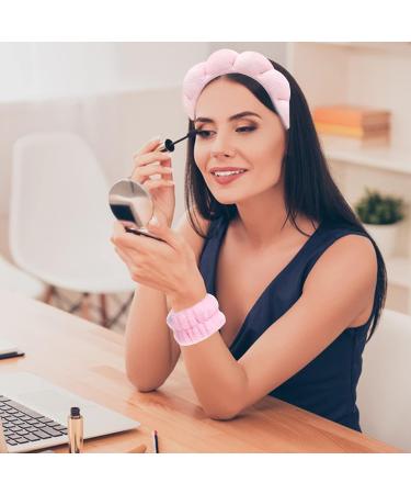 Eicxjui Spa Headband for Women - Terry Cloth Hair Band for Face Washing, Skincare, Makeup - Non Slip Pink - Buy Online on GoSupps.com